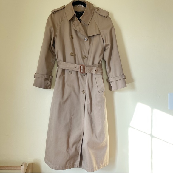 Evan Picone Jackets & Blazers - Vintage Evan Picone Double Breasted Camel Trench Coat Fully Lined Midi